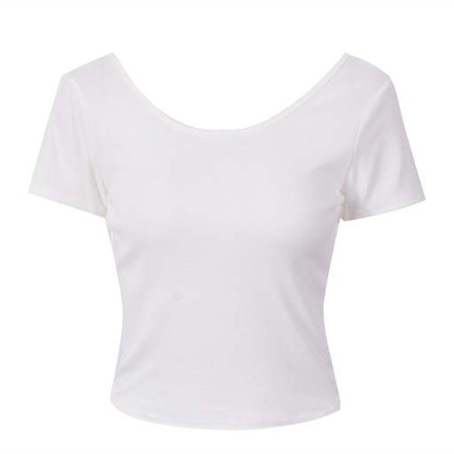 Dames T-shirt met open rug
