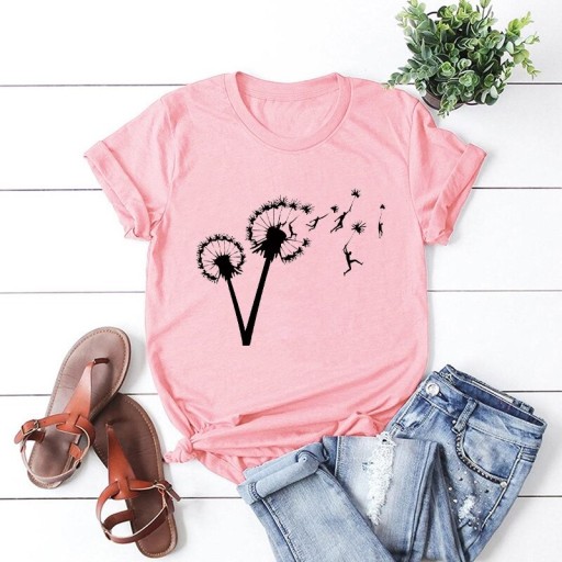 Dames T-shirt met paardenbloem