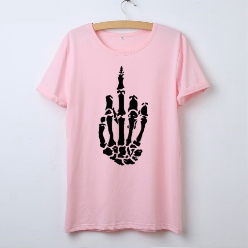 Dames T-shirt met skeletmotief