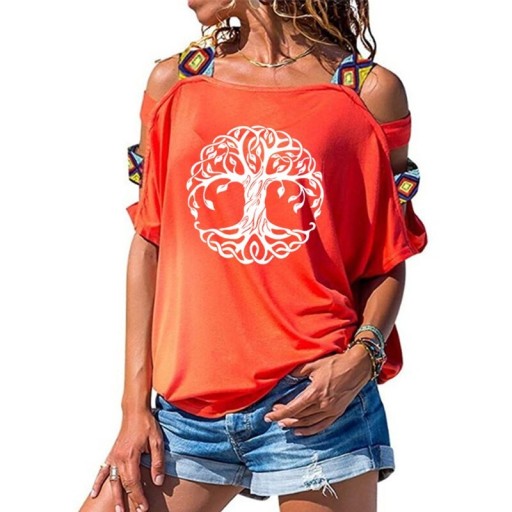 Dames T-shirt met uitsparingen A1258