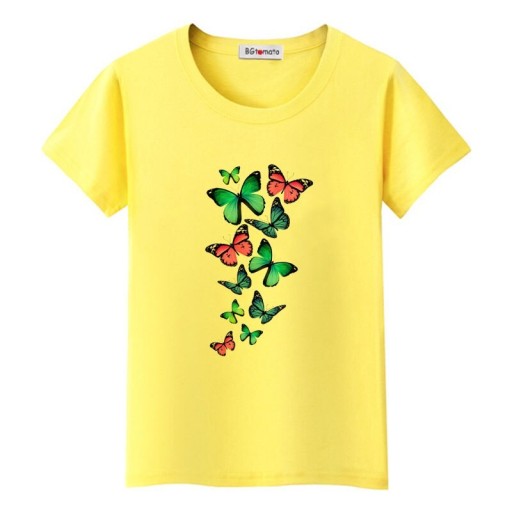 Dames T-shirt met vlinderprint