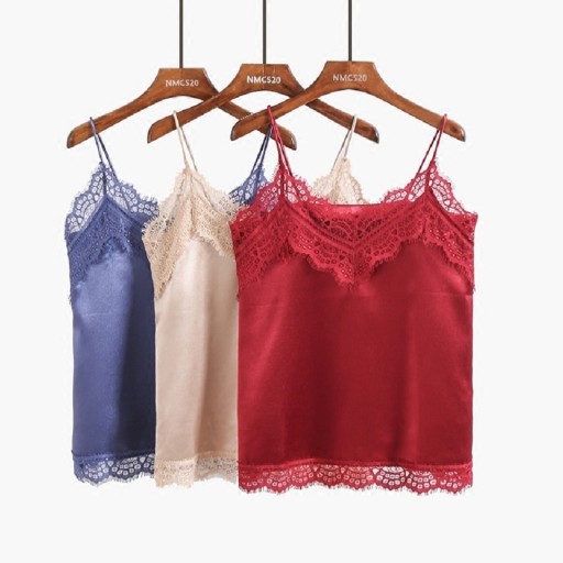 Dames tanktop met kant B233