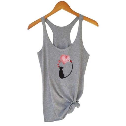 Dames tanktop met kattenprint