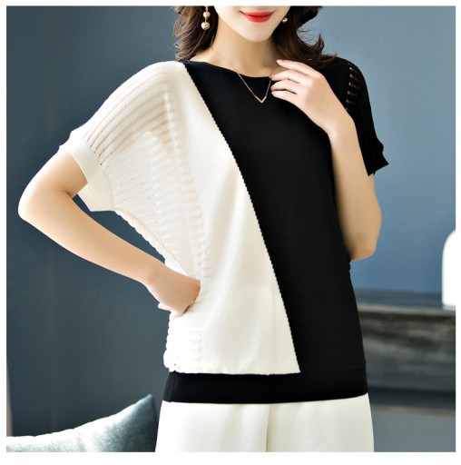 Dames tweekleurige blouse Brita