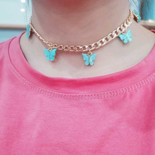 Dames vlinder ketting G745