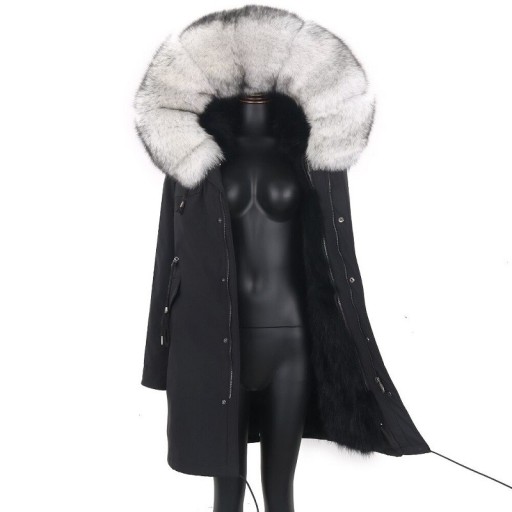 Dames winterjas met bont P1729