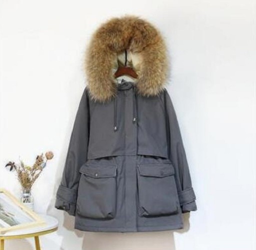 Dames winterjas met bont P1800