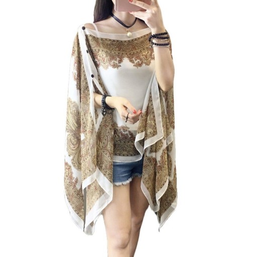 Dames zomer poncho P357