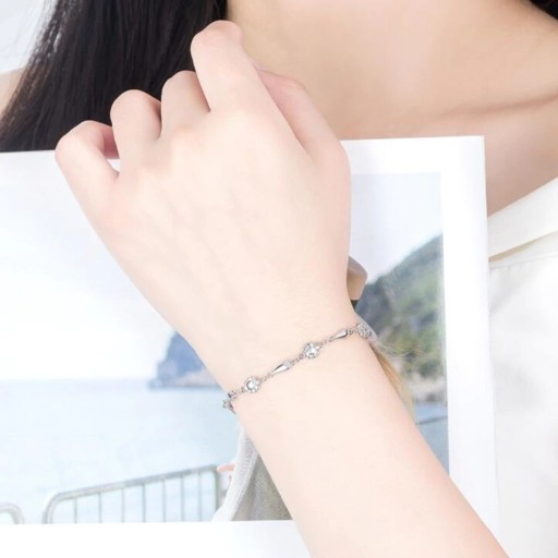 Damesarmband met bloemen P189