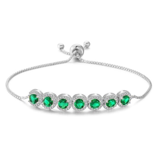 Damesarmband met groene stenen