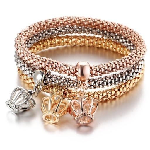 Damesarmband met hangers 3 st.