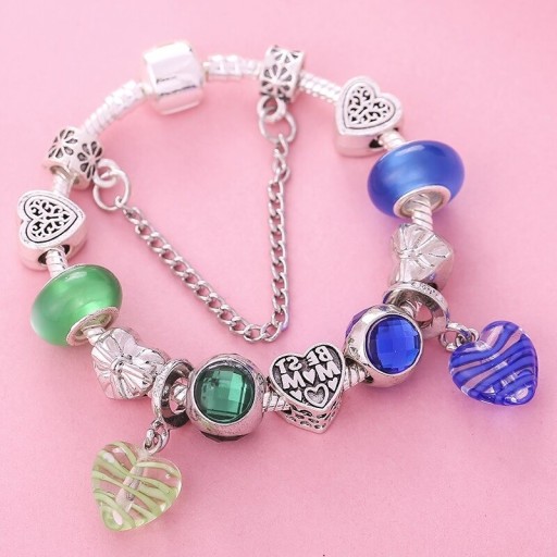 Damesarmband met hangers H612
