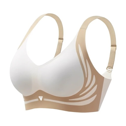 Damesbeha naadloos met brede schouderbanden en gevormde cups van nylon zonder beugels voor dagelijks gebruik