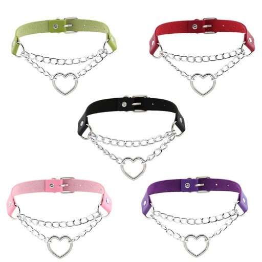 Damescombinatieketting met hart