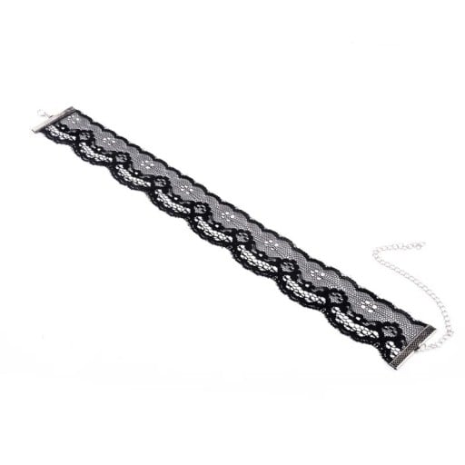 Dameskant choker halsketting met striksluiting zinklegering elegante accessoire voor dagelijks gebruik