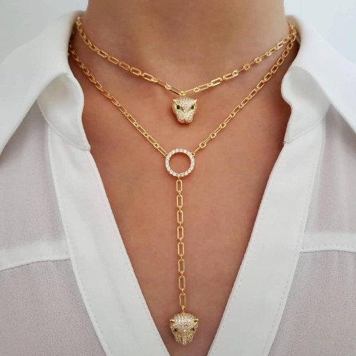 Damesketting met een jaguar