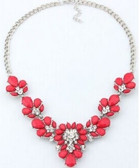 Damesketting met kleurrijke bloemen J843
