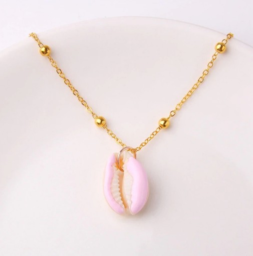 Damesketting met kralen en schelpen