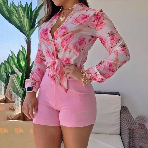 Dameskjorte og shorts B1272