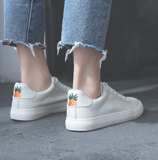 Damesneakers med ananasprint J1178