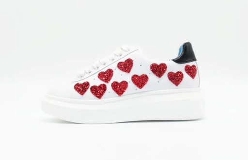 Damesneakers med hjerter