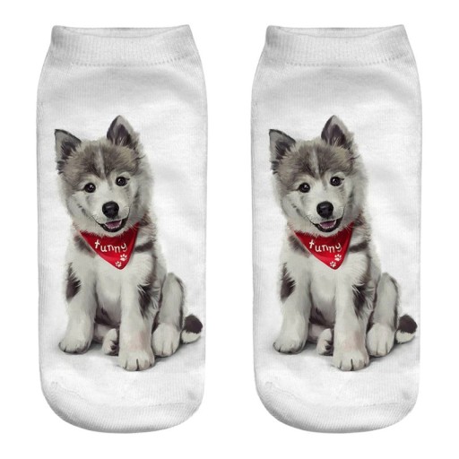 Damesokker med hundeprint