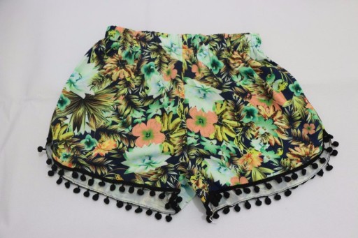 Damesommer shorts med blomster