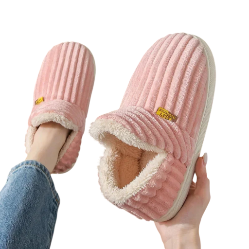 Damespantoffels met bont Warme winterpantoffels met harige oppervlakte Zachte pantoffels voor thuis met antislipzool Warme schoenen voor de winter