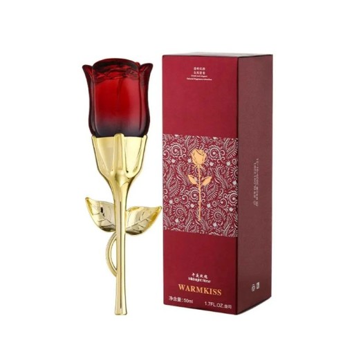 Damesparfum met bloemige rozengeur 50 ml feromonencompositie langdurige lichaamspray decoratieve flacon in de vorm van een roos voor een cadeau