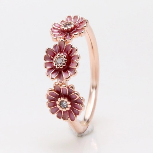 Damesring met bloemen D1803