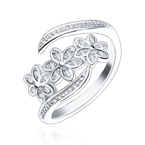 Damesring met bloemen D2479