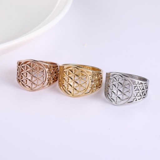 Damesring met bloemen D2632