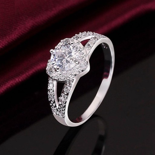 Damesring met hart D2076