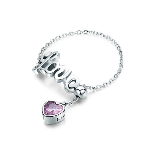 Damesring met opschrift liefde D2150