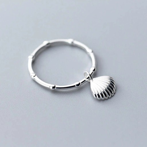 Damesring met schelp D2363