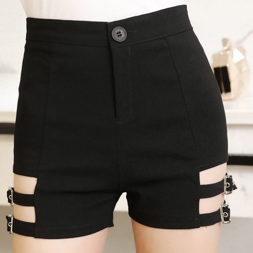 Damesshort met gespen A714