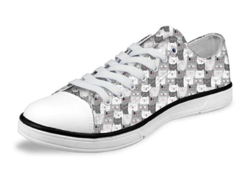 Damessneakers met kattenprint