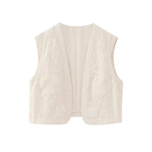 Damesvest met bloemen