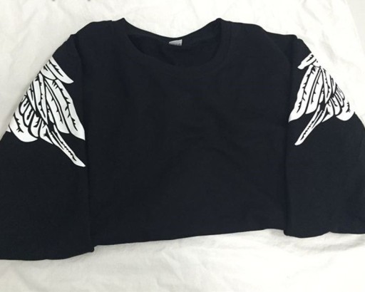Damesweatshirt med vinger
