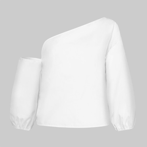 Dametop med off-shoulder-motiv B201