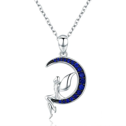 Damhalsband med måne och älva