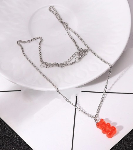 Damhalsband med nallebjörn G735
