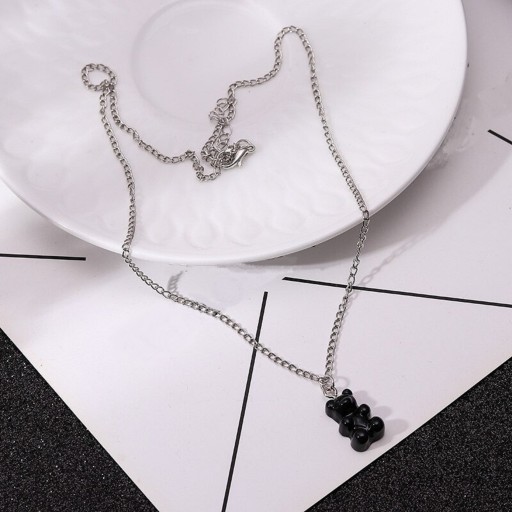 Damhalsband med nallebjörn G735
