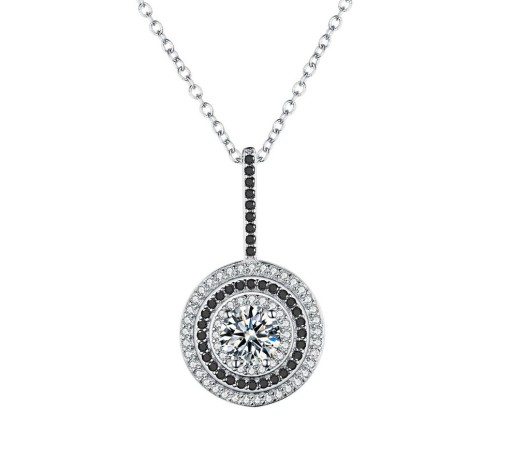 Damhalsband med runt hänge D750