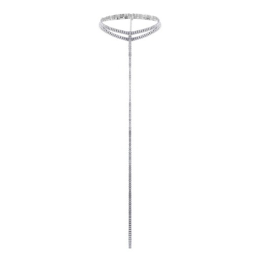 Damhalsband med stenar G831