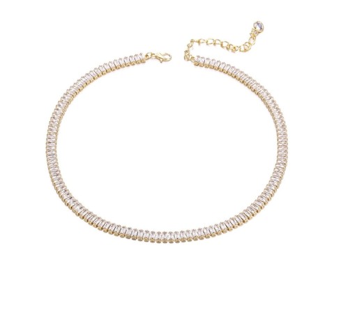 Damhalsband med zirkoner D269