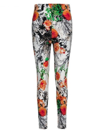 Damleggings med blommönster