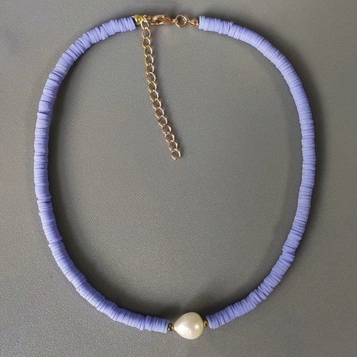 Dampärlhalsband med pärla G822
