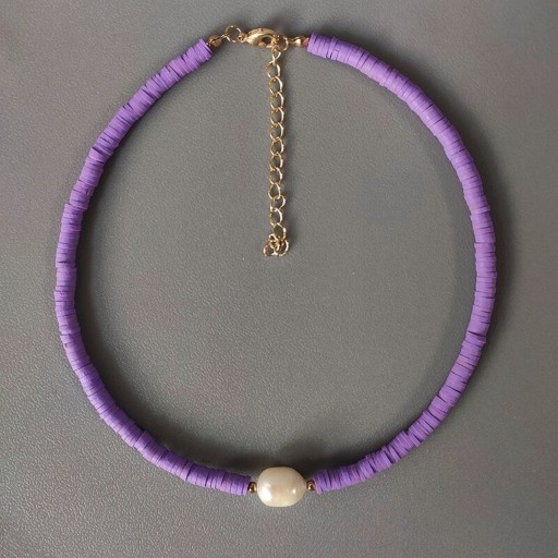 Dampärlhalsband med pärla G822