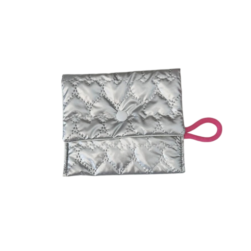 Damsk plånbok med hjärtmotiv 13 x 11,5 cm PU-material Plånbok för mynt Kosmetisk väska Organisatör med tryckknapp Stilfull damfodral